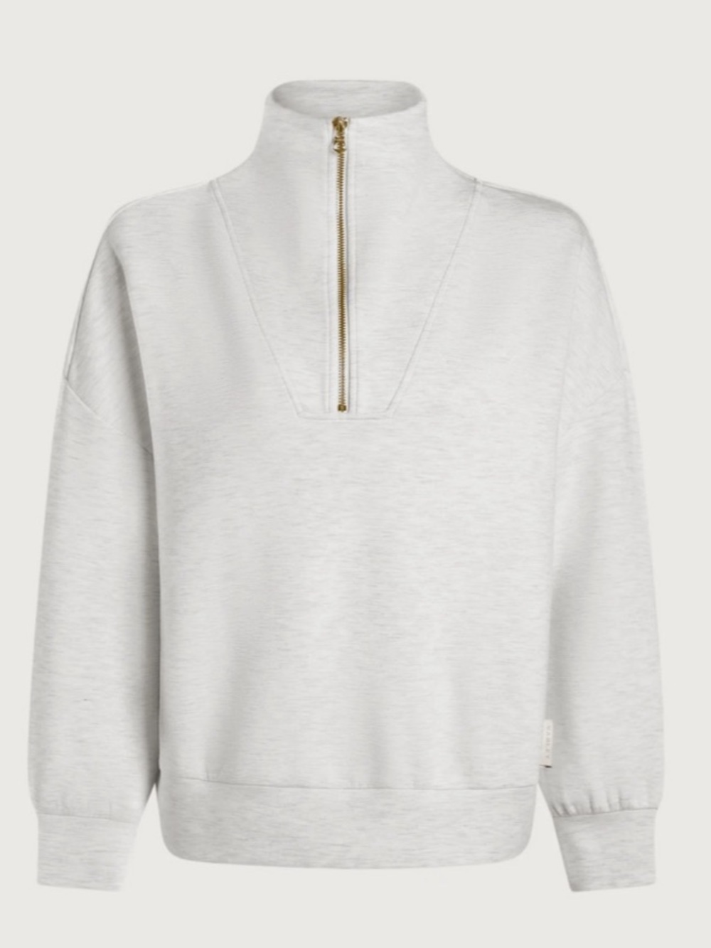 Varley Hawley Half Zip Sweat Half-Zip Sweatshirt in Heather Gray Size XS